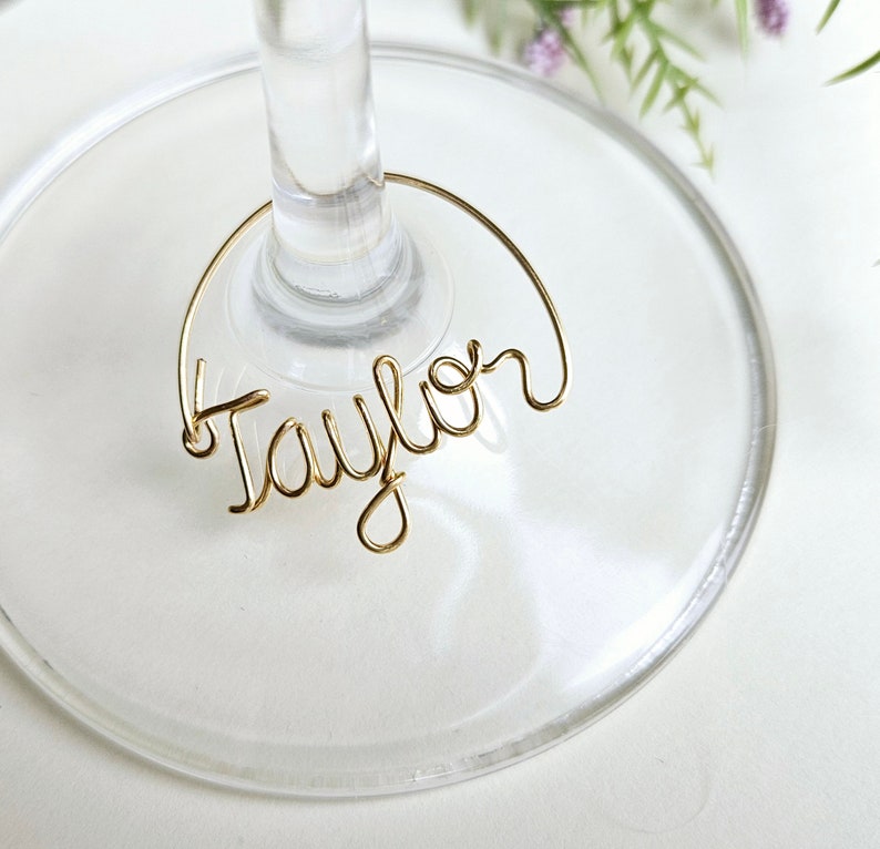 Wine glass charm, Custom Name, Bachelorette Decorations image 4