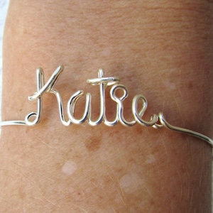 Custom Name Bracelet, Personalized Wire Name, Jewelry Gift for Teens