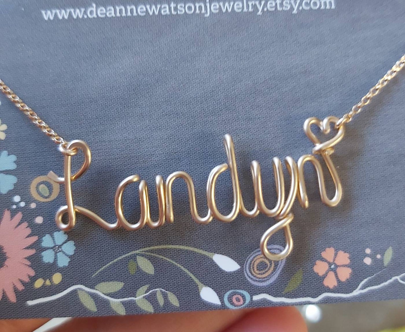 Boyfriend Necklace Wire Name Necklace
