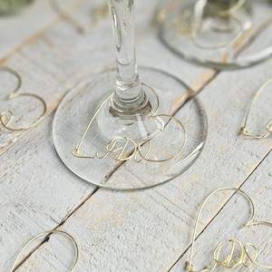 Heart Wine Charms, Personalized Wedding Favors, Wine Gift