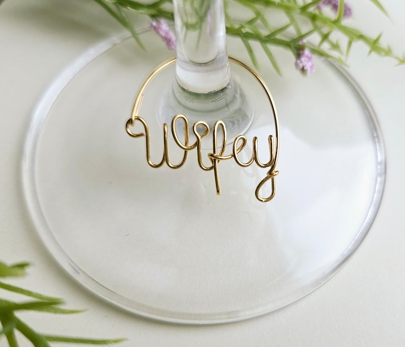 Wine glass charm, Custom Name, Bachelorette Decorations image 3