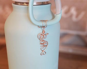 Personalized Drink Charm, Custom Wire Name, Besties Gift