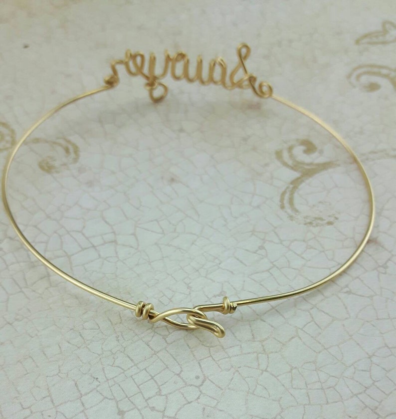 Wire Name Bracelet, Personalized Teenage Girl Gifts, Wire Wrap Jewelry Gift image 2