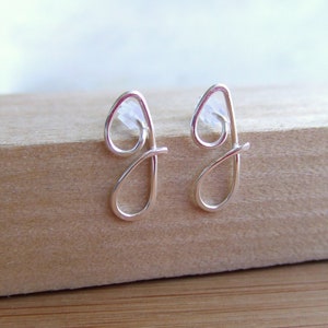 Initial Earrings, Any Letter Personalized Earrings, Personalized Jewelry Gifts Under 30