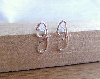 Initial Earrings, Any Letter Personalized Earrings, Personalized Jewelry Gifts Under 30