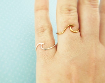 Wave Ring, Surf Jewelry, Simple Jewelry for Beach Wedding