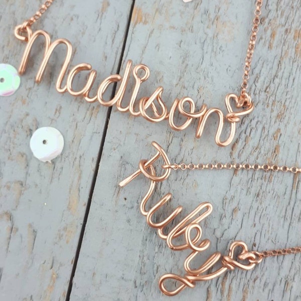 Name Necklace, Personalized, Sweet 16 Gift for Girls, Teenage Girl Gifts, Handmade