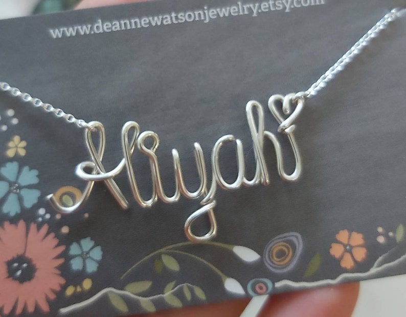 Wire Name Necklace for Girls, Personalized Gift for Daughter Grandaughter image 3