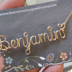 Name Necklace Gold, Personalized Gifts for Baby Shower, Deanne Watson