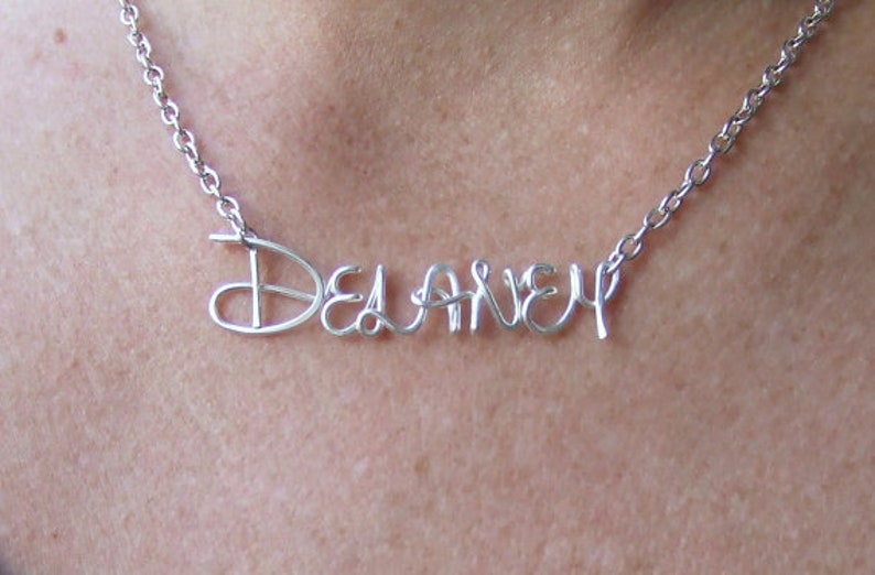 Disney Name Necklace, Teenage Girl Gifts, Custom Jewelry for Granddaughter Birthday image 3