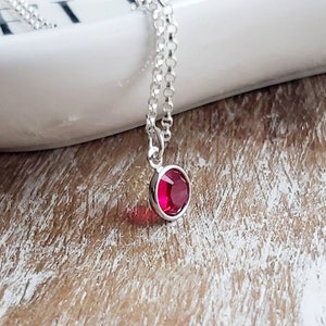 Swarovski Birthstone Pendant - Silver, Gold, Rose Gold, 12 Colors, January to December