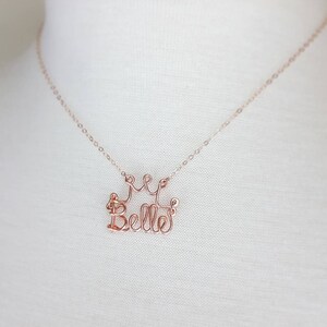 Disney Name Necklace, Crown Necklace, Disney Jewelry Gift for Girls image 2