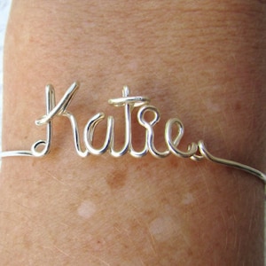 Wire Name Bracelet, Personalized Teenage Girl Gifts, Wire Wrap Jewelry Gift image 3