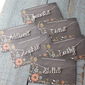 Wire Name Necklace, Personalized Preteen Teen Girl Gifts, Custom Jewelry, Graduation Gift Ideas
