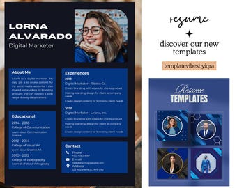 5 modelos de currículo modernos para Canva, design de currículo profissional, modelo de currículo editável, currículo criativo para candidatura a emprego, currículo para impressão