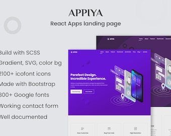 Appiya - React App Landing Page ꗥ A sleek and modern template for your next app!
