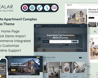 Realar - Elementor WordPress Theme | Creative and Fully Customizable Website Template | Real Estate Wordpress Theme