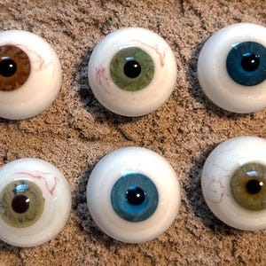 Smaller Iris Human Style Eye  - Single Hand Blown Glass Eye with a smaller iris