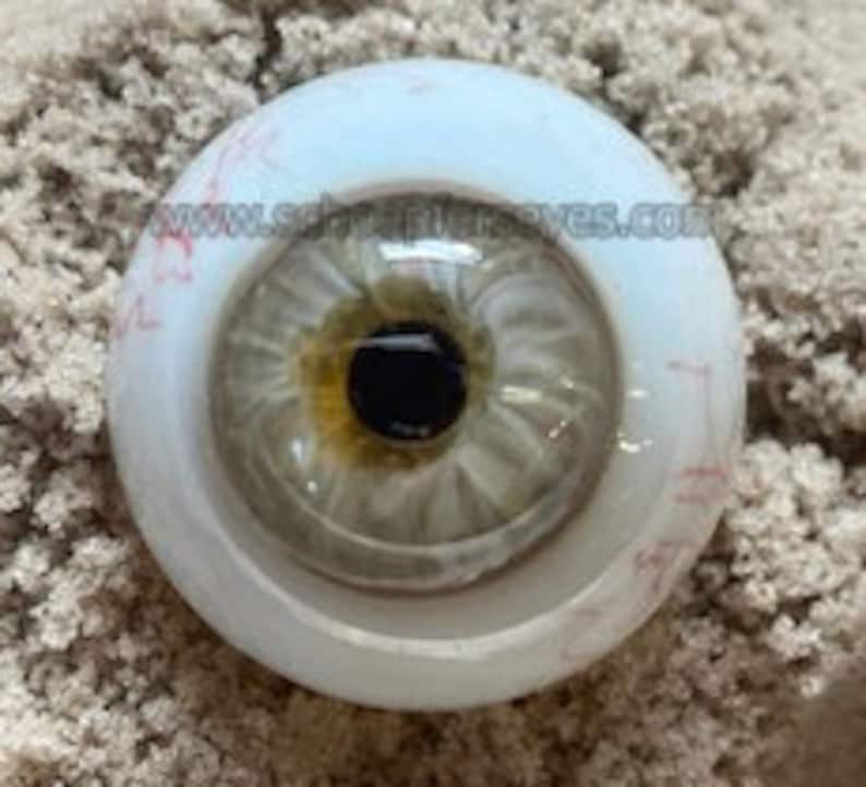 Human Style Eye Single Hand Blown Glass Eye image 7