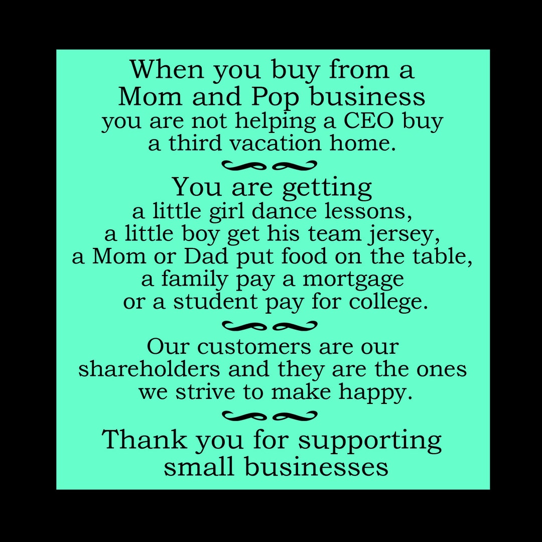Small Business Support Sign - Etsy