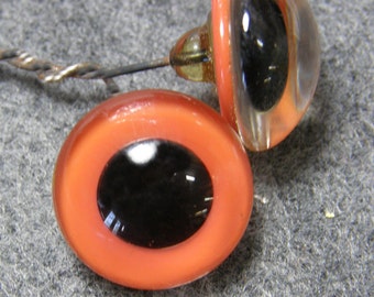 2 Pair Glass Red Eyes on wire 15mm OR 13mm