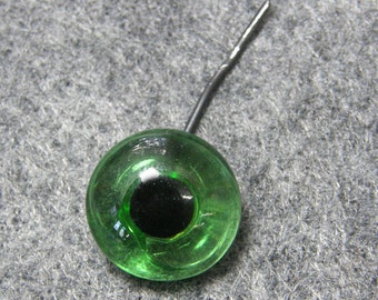 4 Pair Green Eyes on wire 17mm OR 15mm OR 13mm OR 9mm