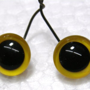 Solid Glass Owl Eyes on Wire