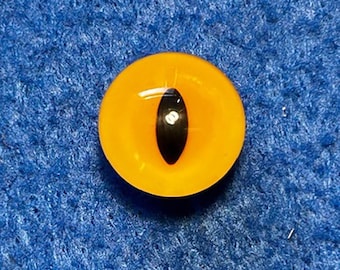 Solid Glass Cat Eyes with a loop back- Yellow Cat Eyes