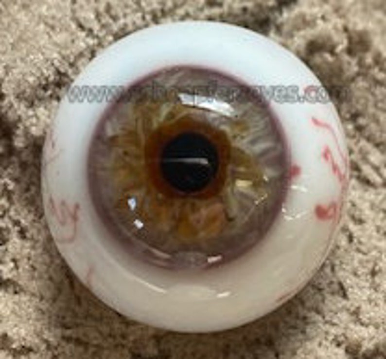 Human Style Eye Single Hand Blown Glass Eye image 6