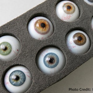 Human Style Eye  - Single Hand Blown Glass Eye