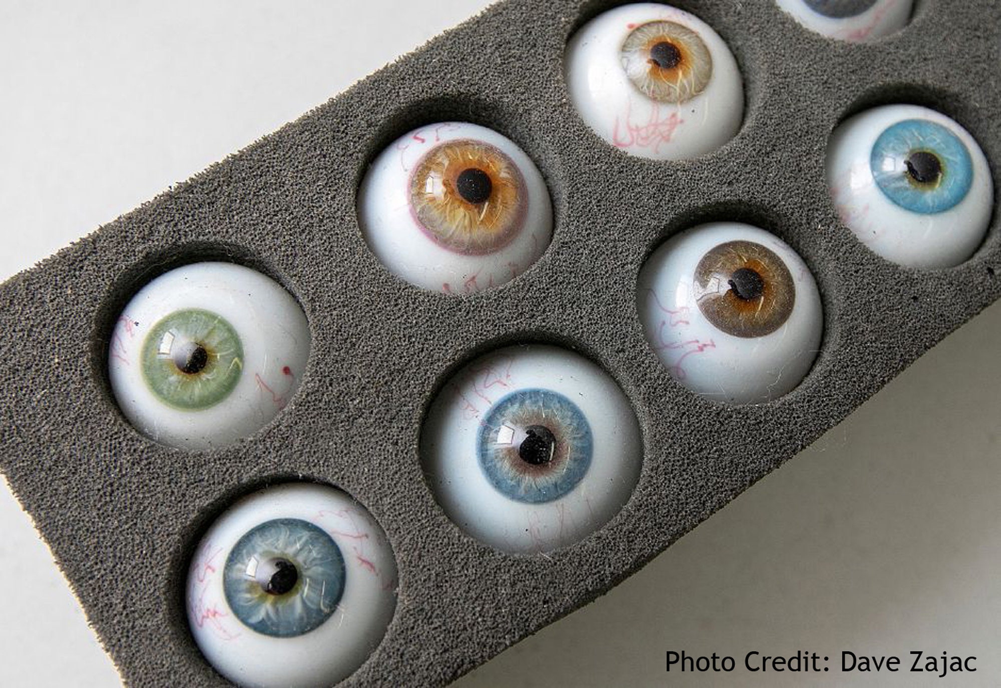 Human Style Eye  - Single Hand Blown Glass Eye