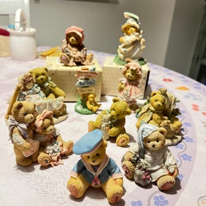 Vintage Enesco Cherished Teddies Resin Figurines Collectible