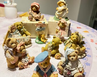 Vintage Enesco Cherished Teddies Resin Figurines Collectible