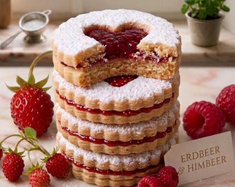 Handgemachte Linzer Kekse – Muttertag - geschenke Herz und Ostern Hasenkopf | Erdbeer | Himbeer|