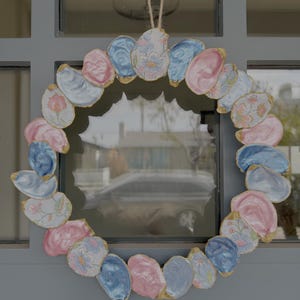 Spring Bloom Oyster Shell Wreath