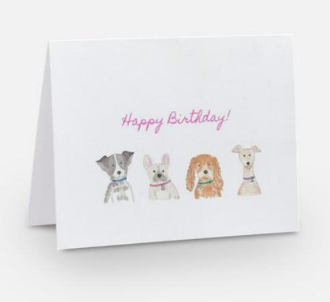 Dogs Happy Birthday Card - Etsy