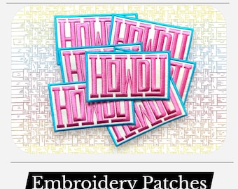 Howdy Embroidered Patch | Western Iron-On Jacket Applique