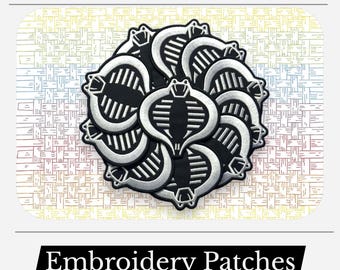 Cobra Embroidered Iron On Patch | Minimalist Snake Emblem