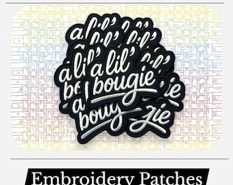 A Lil' Bougie Embroidered Iron-On Patch | Trendy Jacket & Backpack Decor