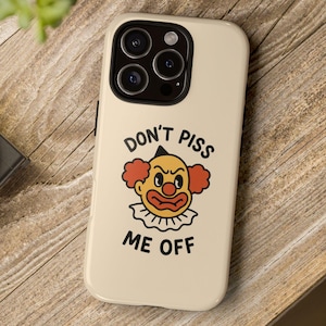 Funny Cute Clown Phone Case - Horror Dark Humor iPhone 16 15 14 13 12 11 Pro Max Mini Plus Samsung Galaxy S25 S24 S23 S22 S21 Case Cover