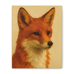 Fox Canvas Art Print | Wildlife Wall Decor, Animal Lover Gift, Home Decor, Nursery Art, Nature Artwork