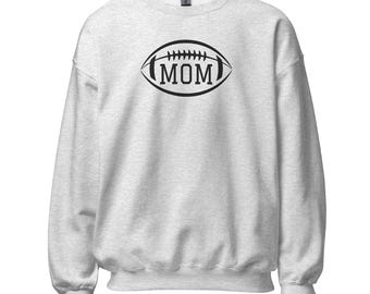 Football Mom Embroidered Logo Crewneck Sweatshirt