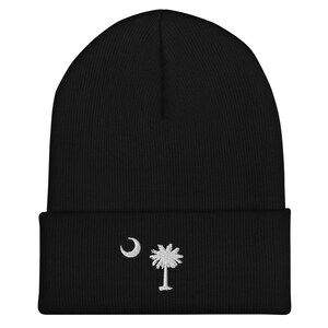 South Carolina Palmetto Embroidered Cuffed Beanie