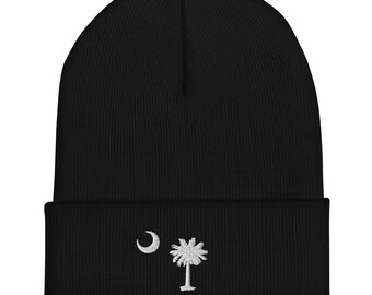 South Carolina Palmetto Embroidered Cuffed Beanie