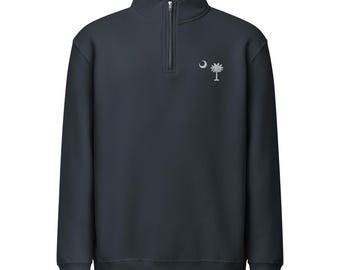 South Carolina Flag Palmetto Premium Fleece Quarter Zip Sweatshirt