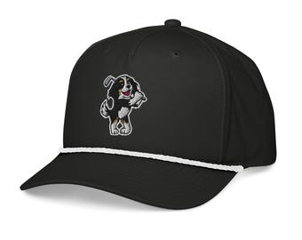 Golfing Cavalier King Charles Spaniel Rope Hat Tricolor