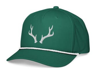 Deer Antler Embroidered Classic Golf Rope Hat