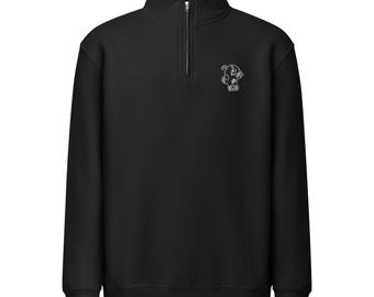 Golfing Cavalier King Charles Spaniel Quarter-Zip Sweatshirt Tricolor