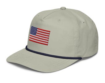 American Flag Golf Rope Hat