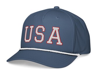 USA Embroidered Classic Golf Rope Hat